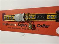 Red Dingo - Smart reflekshalsbånd til katte GUL M/FISK